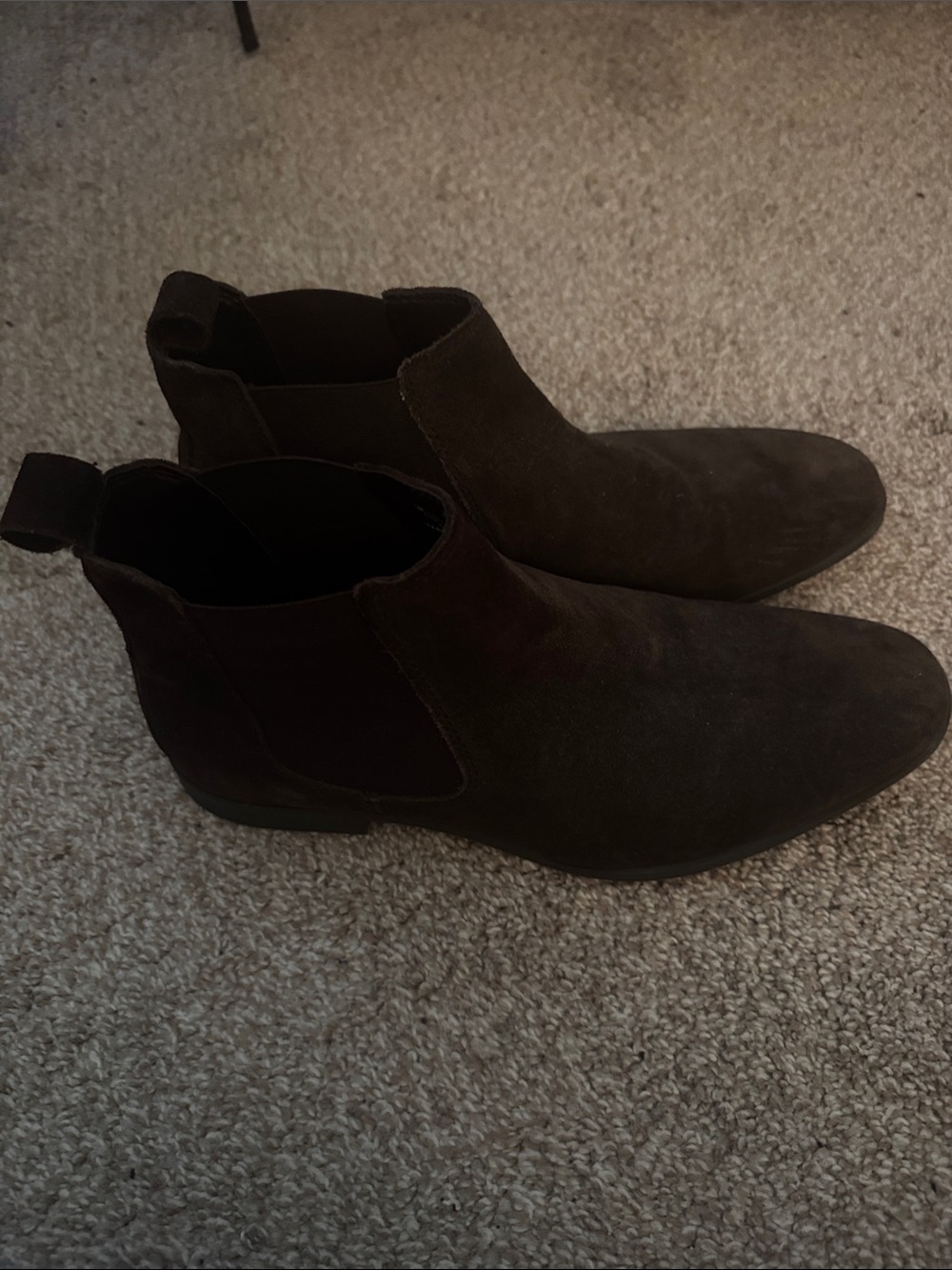 ASOS Dark Brown Suede Chelsea Boots